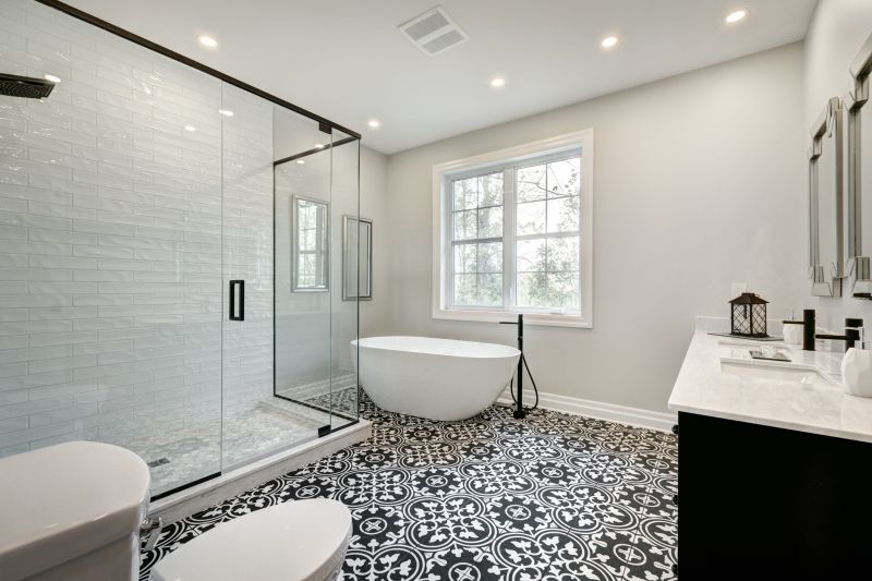 Wide View of Modern Bathroom